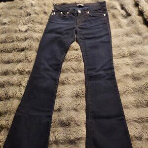 Size 28 ROCK & REPUBLIC Dark Denim Jeans Bootcut #5924 Buttoned Back Pockets